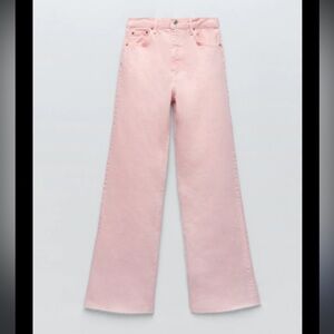 Zara Pink Wide Leg Jeans